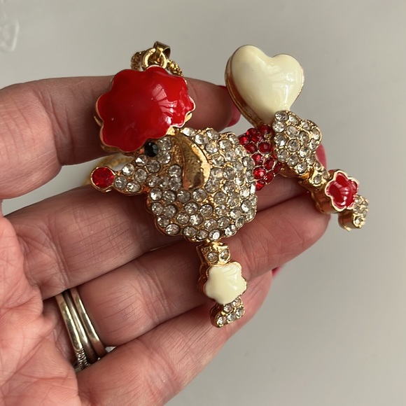 French Poodle Rhinestone Necklace - Picture 8 of 10